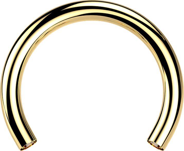 Produktbild Star Piercing Micro Circular-Stab vergoldet mit 0.8 mm Innengewinde (Chirurgenstahl 316L)