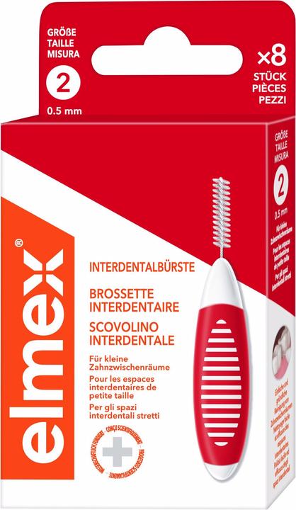 Actual product image Elmex Red, size 2 (8 x, 2 mm)