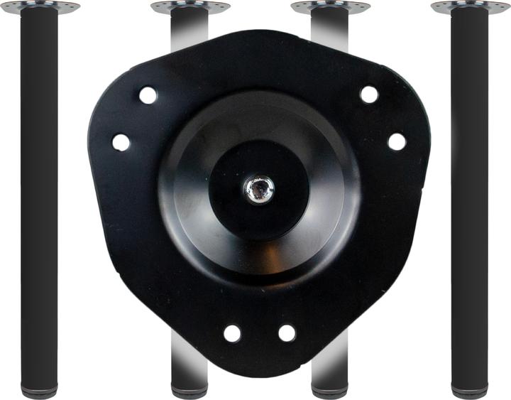 Actual product image BMB Table leg set black 60 mm Height 710 mm Top attachment