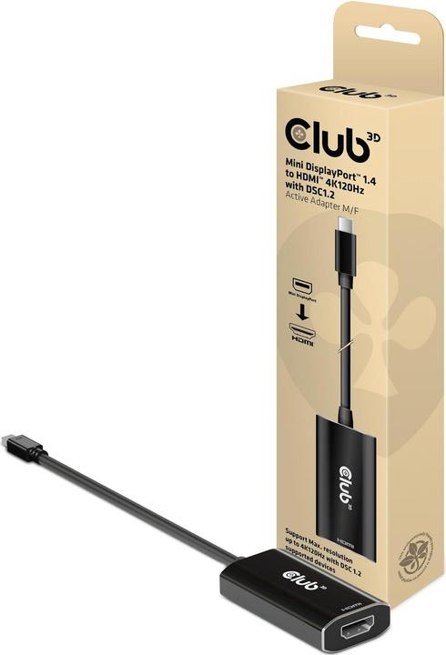 Immagine prodotto Club 3D Adattatore Club3D MiniDisplayPort > HDMI 2.1 HDR 120Hz attivo (Mini DP, 0.60 cm)