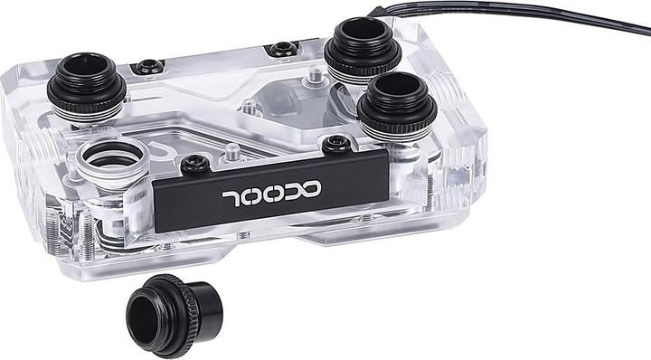 Actual product image Alphacool GPX SLI Connector Dual - Plexi - Addressable RGB - 3 PCI-E Space