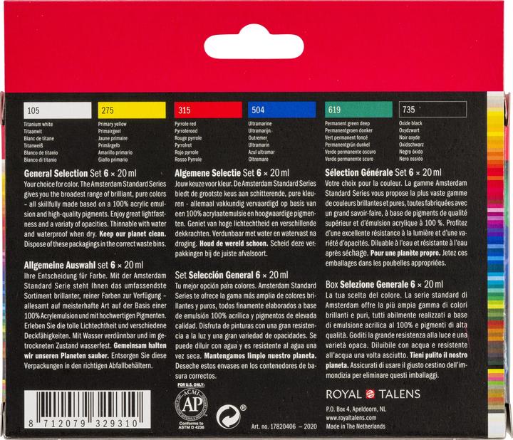 Immagine prodotto Amsterdam Starter Set (Multicolore, 20 ml)