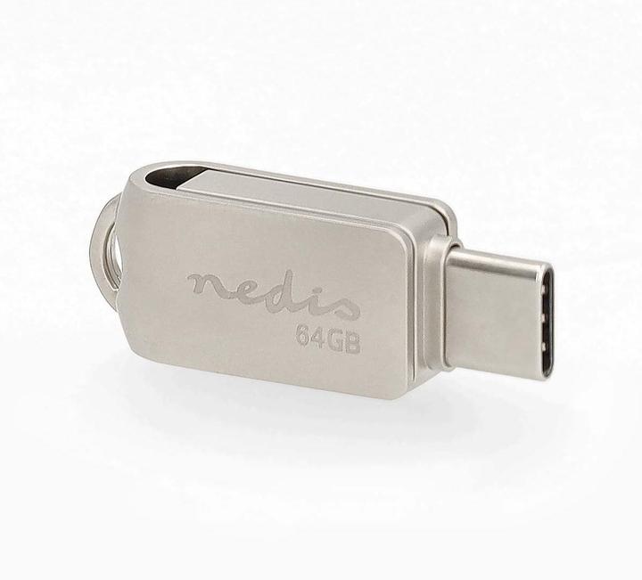 Productafbeelding Nedis Flash drive - 64 GB - USB-A/USB-C - Leessnelheid: 90 MB/s - Schrijfsnelheid: (64 GB, USB-A, USB-C)