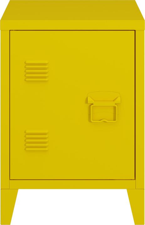 Actual product image En.Casa Nachtschrank Inari Türgriff rechts Stahl Gelb