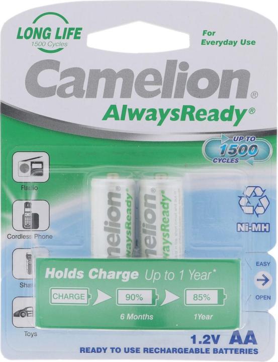 Actual product image Camelion Akku AA, Mignon LR6, HR6, in 2er Blisterverpackung (2 pcs., AA, 800 mAh)