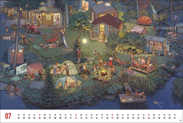 Actual product image Göbel & Knorr Wimmelbilder Edition Kalender 2026 (58 x 39 cm, German)
