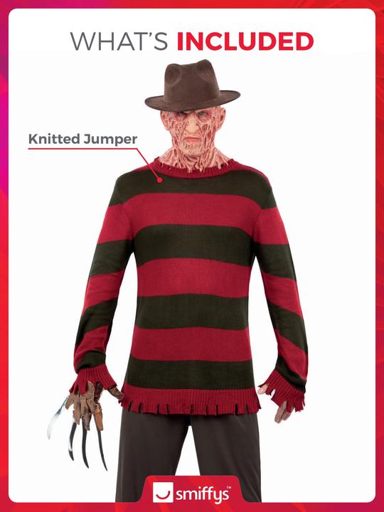 Produktbild Smiffys A Nightmare On Elm Street Freddy Krueger Pullover (M)