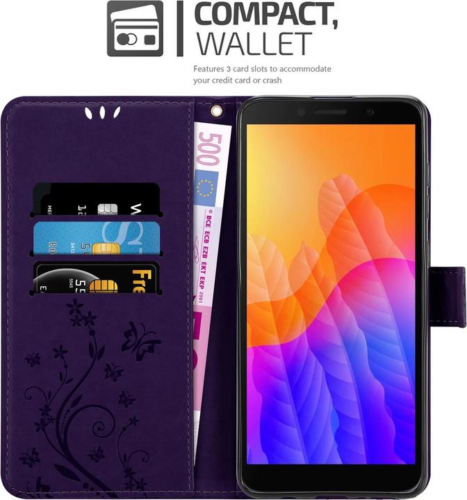 Actual product image Cadorabo Flower Book Cover (Huawei Y5p)