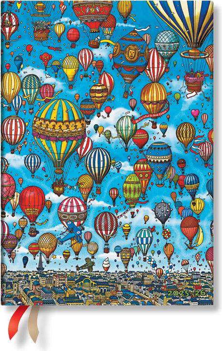 Immagine prodotto Paperblanks PAPERBLAN Agenda Ballons Midi 25/26 FD0667-2 1W/2S 18M DE HOR SC 13x18cm (13 x 18 cm, Tedesco)