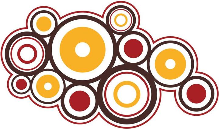 Produktbild Trenddeko Retro Ringe orange (160 x 94 cm)