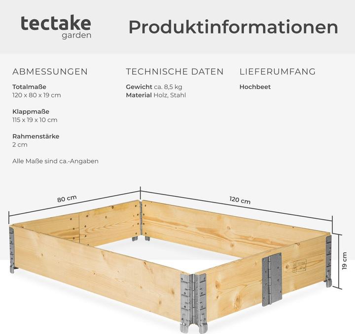 Image du produit tectake lit surélevé