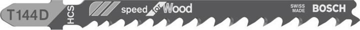 Bosch Professional Zubehör Jigsaw blade T 144 D Speed for Wood, pack of 5