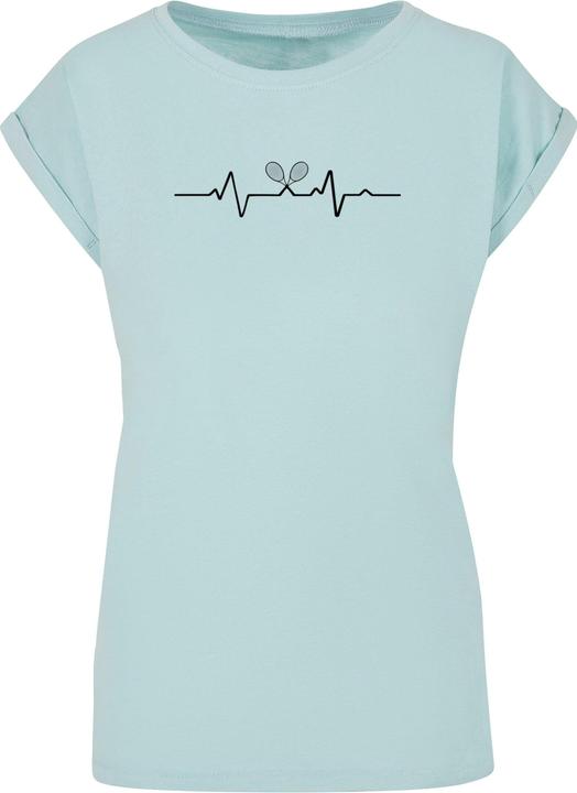 Merchcode Ladies Tennis Beats Extended Shoulder Tee - 116487
