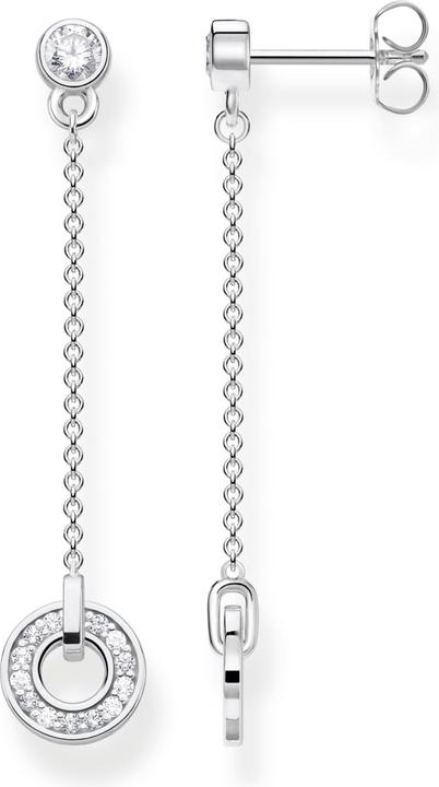 Immagine prodotto Thomas Sabo Orecchino a cerchio con pietre bianche, argento (Argento 925)