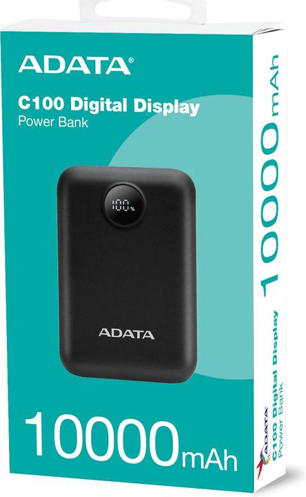 Actual product image Adata Powerbank P10022-12 10000 mAh, Akkutyp: Lithium-Polymer (10000 mAh, 15 W, 37 Wh)