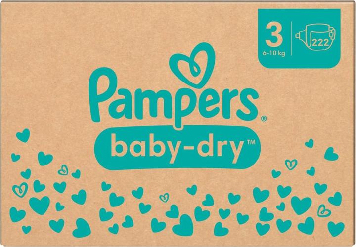 Actual product image Pampers Baby-Dry (Size 3, Monthly box, 222 Piece)