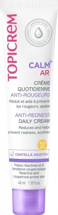 Topicrem Calm AR Anti-Redness Daily Cream 40ml SPF50 Soothing Couperose (40 ml, Tagescreme, SPF 50)