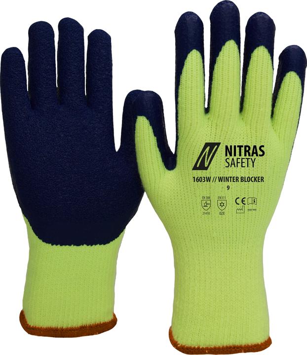 Produktbild Nitras Kälteschutzhandschuhe Winter Blocker Grösse 9 gelb/blau EN 388, EN 511 PSA-Kategorie II (9)