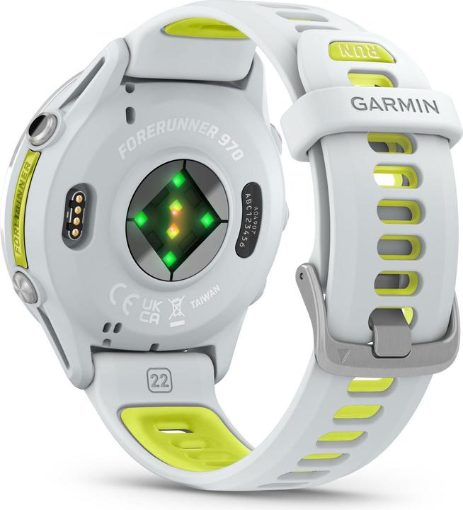 Actual product image Garmin Forerunner 970, 47mm, white/yellow (47 mm)