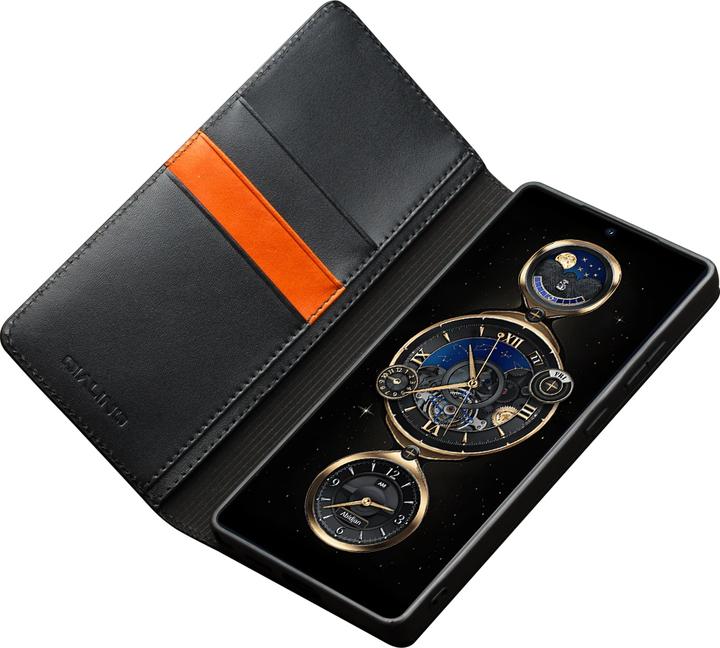 Image du produit QiAlino Fourre Flip Matt Wallet cuir véritable (Samsung Galaxy S25 Ultra)