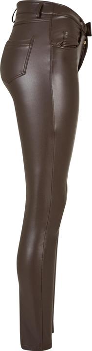Actual product image Urban Classics Ladies Mid Waist Synthetic Leather Pants (28)