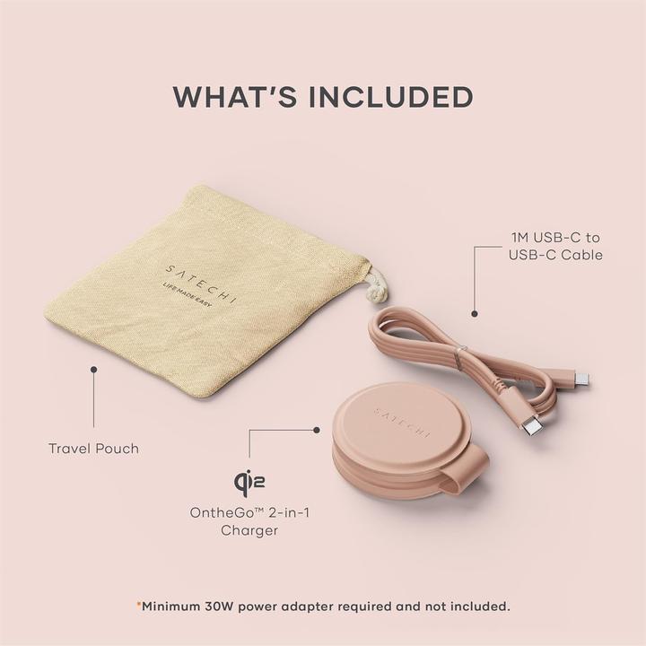 Produktbild Satechi OntheGo 2-in-1 Wireless Charger mit Qi2 (15 W)