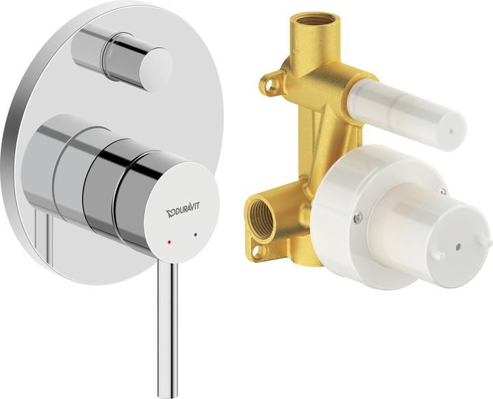 Duravit Circle Einhebelmischer Set, Unterputz, Verbraucher 2, Chrom, CE4210008010