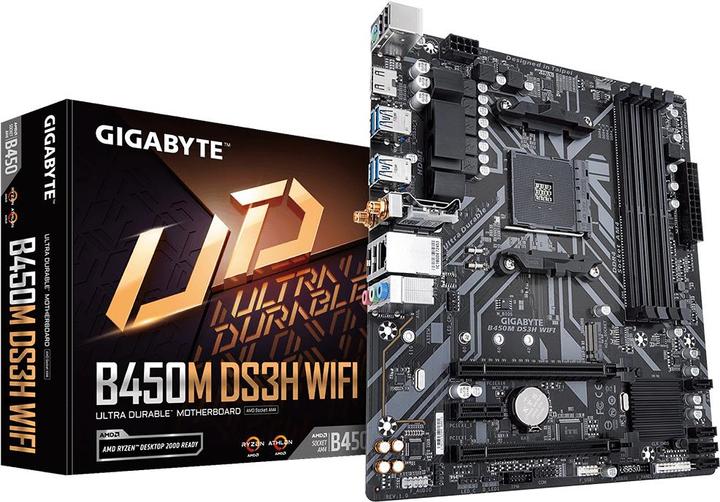 Produktbild Gigabyte B450M DS3H WIFI (AM4, AMD B450, mATX)