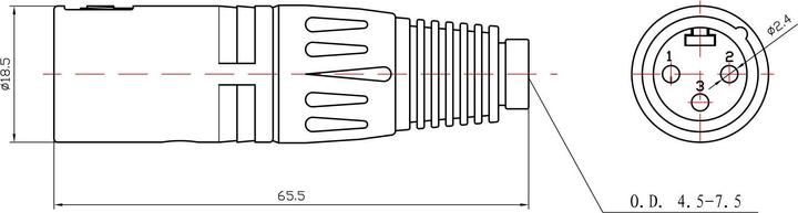 Produktbild Bemero XLR-Stecker BC1001BK-M