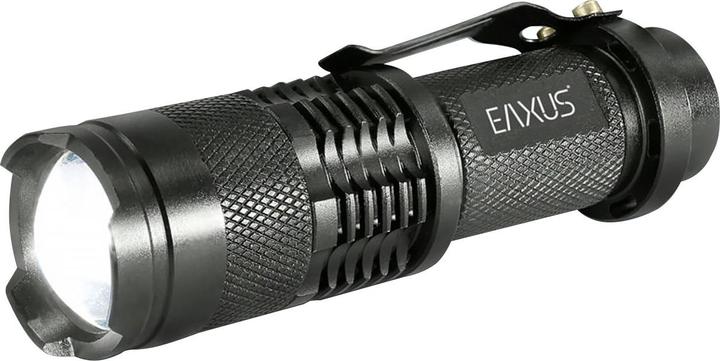 Produktbild Eaxus Glow-X LED Mini-Taschenlampe mit Gürtelclip batteriebetrieben 300 lm 40 g (9 cm, 300 lm)