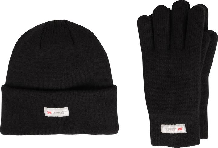 Actual product image Mountain Warehouse Mens Thinsulate Fleece Beanie & Gloves Set