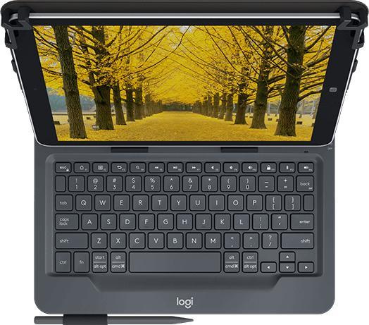 Actual product image Logitech Universal Folio with integrated keyboard for 9-10 inch tablets Bluetooth QWERTY Italian (IT, Tablets)