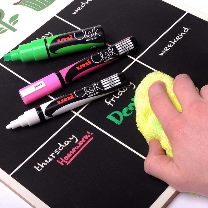 Actual product image Uni-ball Chalk Marker - chalk marker (White, Black, Gold, Silver, 8 mm, 4 x)