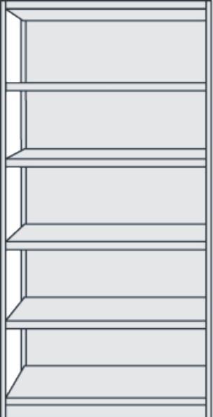 Immagine prodotto kaiserkraft Scaffalatura senza bulloni da ufficio, con pannello posteriore
