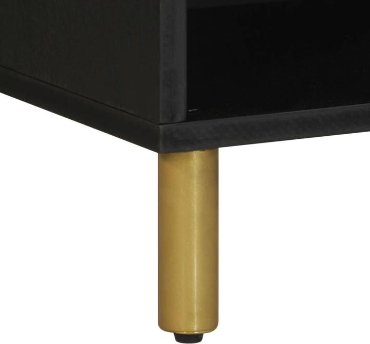 Produktbild VidaXL TV Schrank Lowboard Fernsehschrank Fernsehtisch Schwarz Holzwerkstoff (80 x 33 x 46 cm)