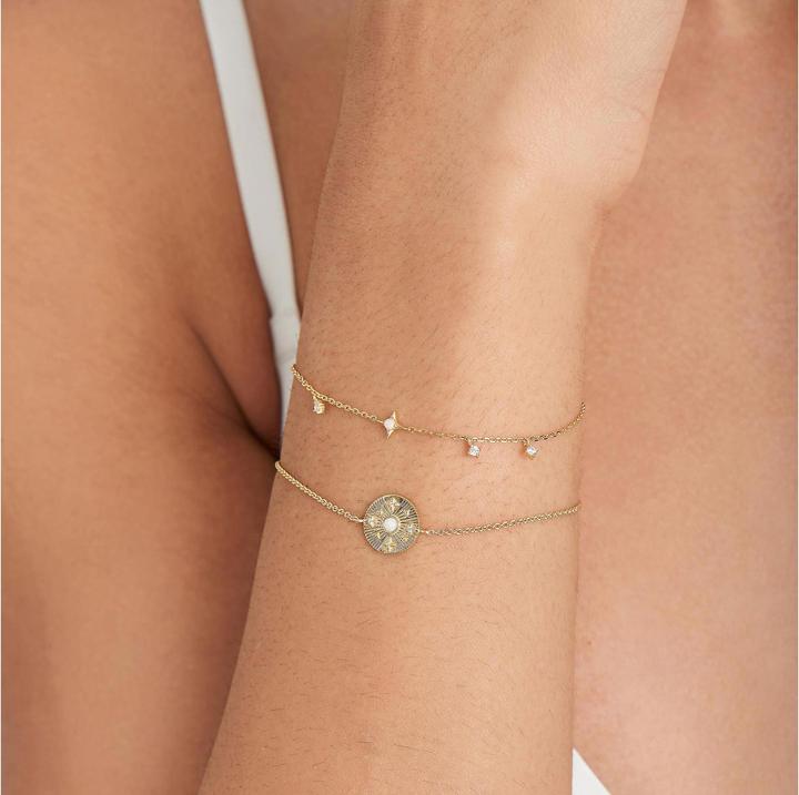Immagine prodotto Ania Haie Bracciale Stelle Sparse Opale 925 Argento Sterling (18.50 cm, Argento 925)