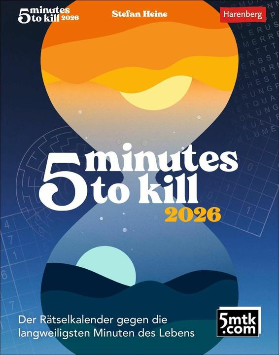 Produktbild Harenberg 5 minutes to kill Tagesabreisskalender 2026 - Der Rätselkalender gegen die langweiligsten Minuten (11 x 14 cm, Deutsch)