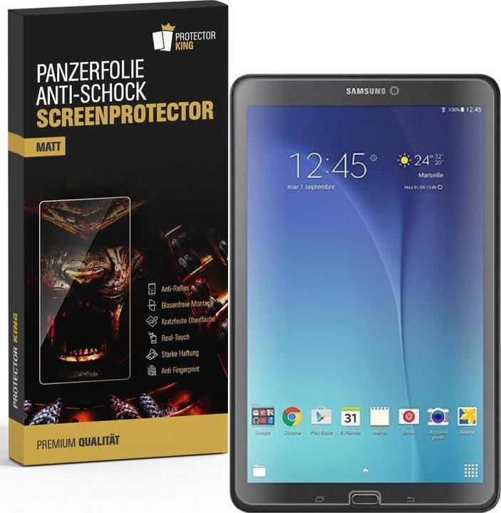 Actual product image Protectorking 4x Panzerfolie Anti-Shock matt entspiegelt (4 Piece, Galaxy Tab E 9.6)