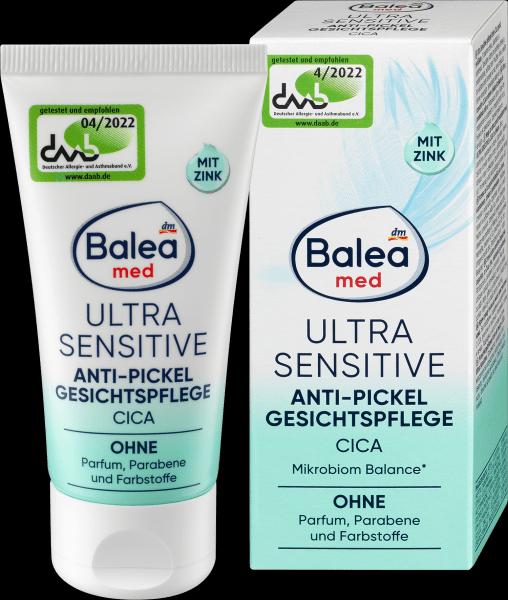 dm Balea Med Ultra Sensitive Trattamento viso anti-imperfezioni con Cica (50 ml, Crema 24h)