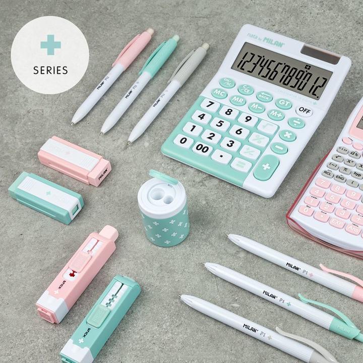 Actual product image Calculator Calculator 12 pos. Antibacterial green (Batteries, Solar cells)
