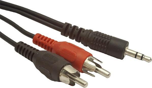 Actual product image Gembird 2xRCA, M/M audio cable (5 m, Cinch, 3.5mm jack (AUX))