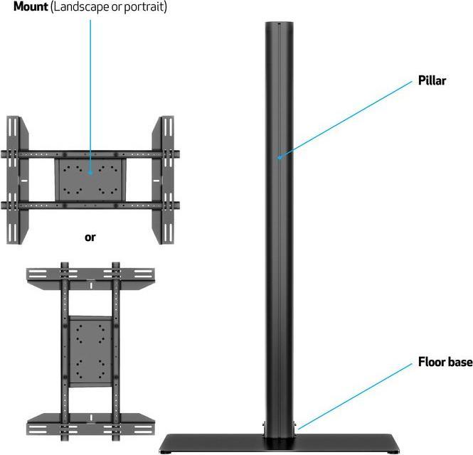 Actual product image Multibrackets M Display Stand 180 (Universal, 63", 50 kg)