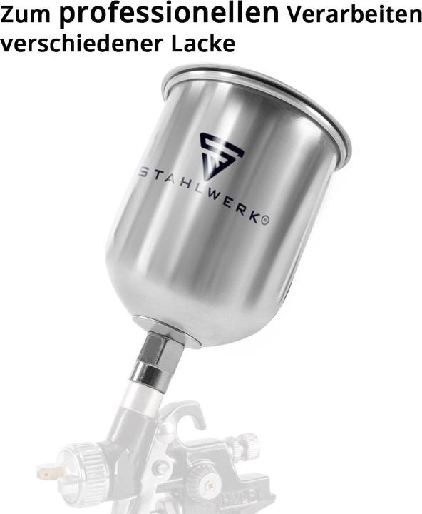 Image du produit Stahlwerk Gobelet à peinture en aluminium 600 ml pour pistolet à peinture