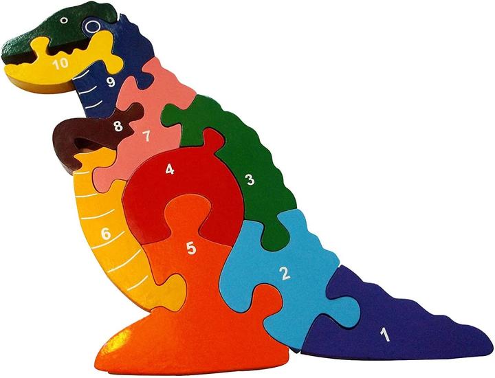 Image du produit Activity Board Jouets de motricité, dinosaures en bois chiffres de 1 à 10, puzzle pour enfants, jeu de puzzle