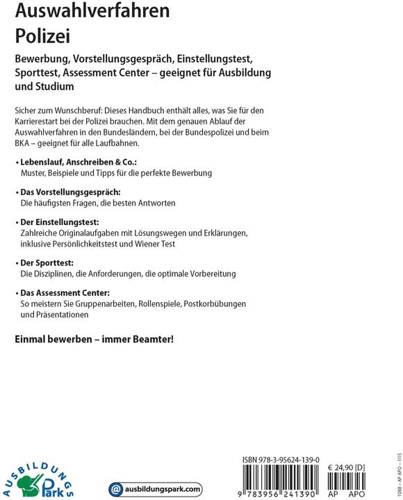 Actual product image Auswahlverfahren Polizei (German, Andreas Mohr, Marcus Mery, Kurt Guth, 2022)