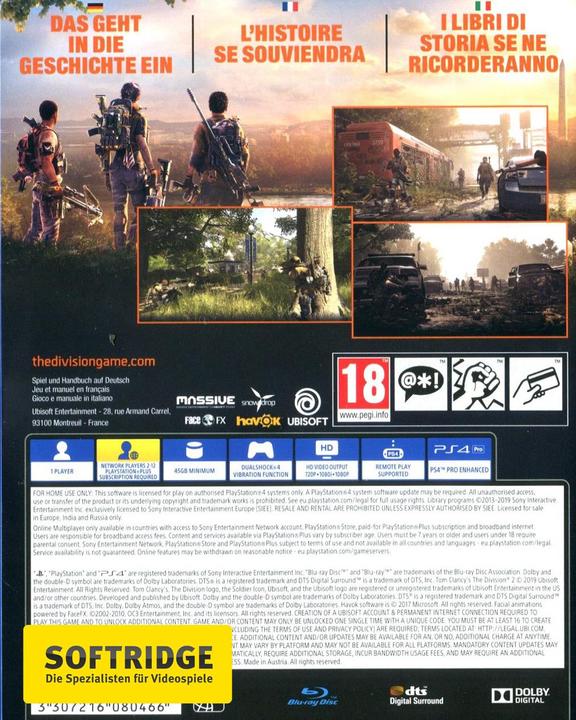 Actual product image Ubisoft The Division 2 (PS4, DE)