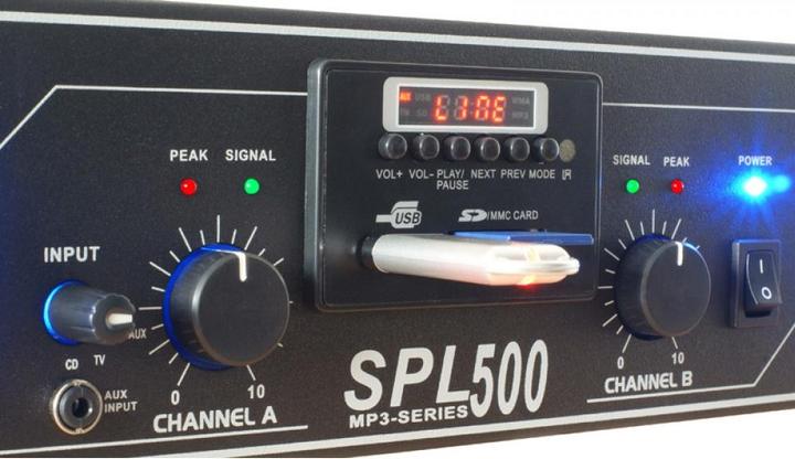 Actual product image Skytec Power amplifier SPL 500MP3 (Final stage)