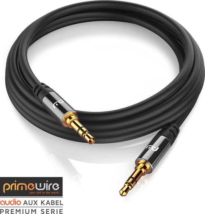 Produktbild Primewire AUX zu 3,5mm Klinke Audio Kabel, HiFi Klinkenkabel für Audiogeräte Premium Series (2 m, 3.5mm Klinke (AUX))