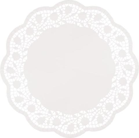 Actual product image Papstar Cake lace, round, diameter: 300 mm, white embossed lace paper, 40 g/sqm