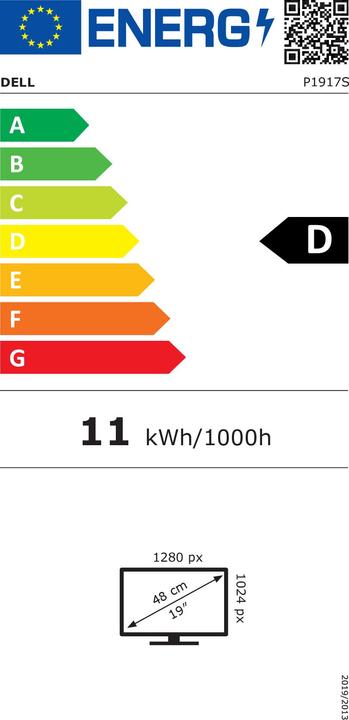 Energy Label Dell P1917s (1280 x 1024 pixels, 19")